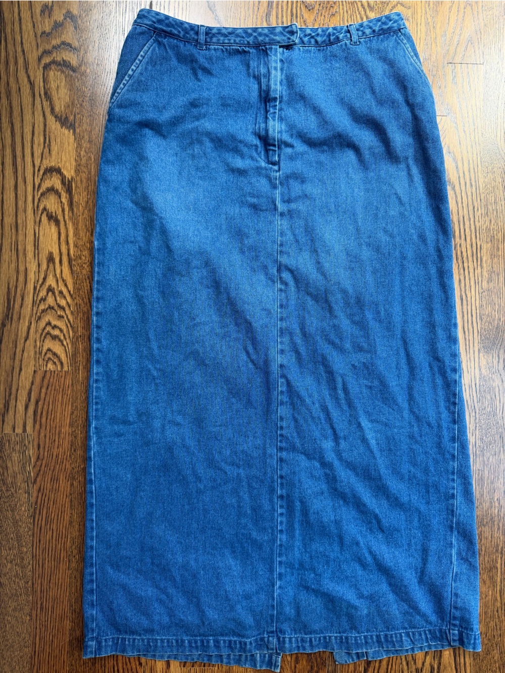 Mountain Lake Vintage 90s Retro Women’s Cotton Denim Western Maxi Skirt